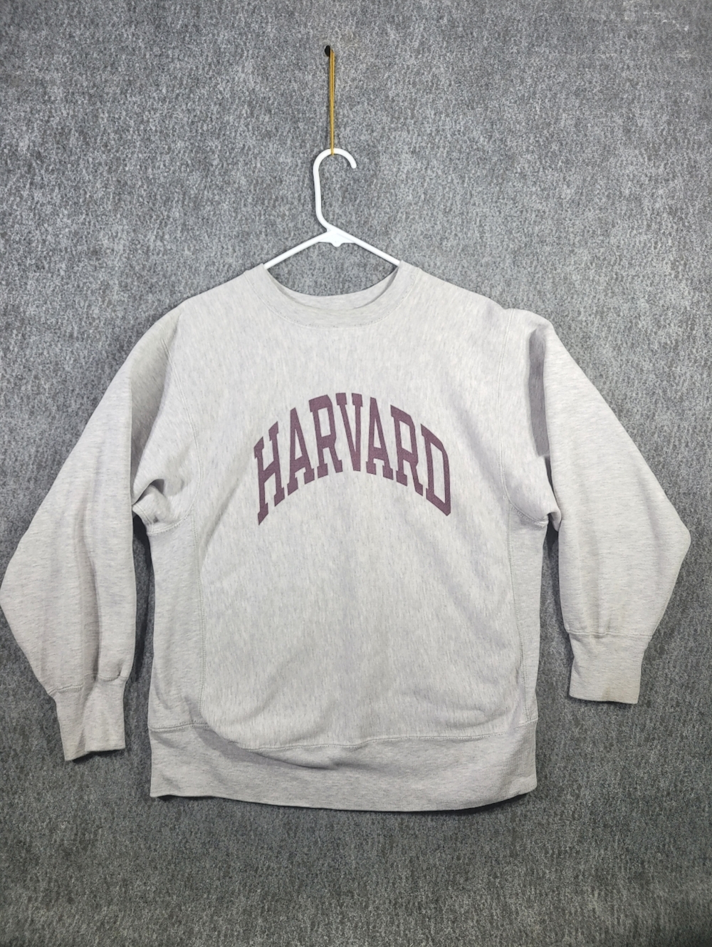 Vtg 80s Champion Reverse Weave Harvard University Sweatshirt Size L Made in USA